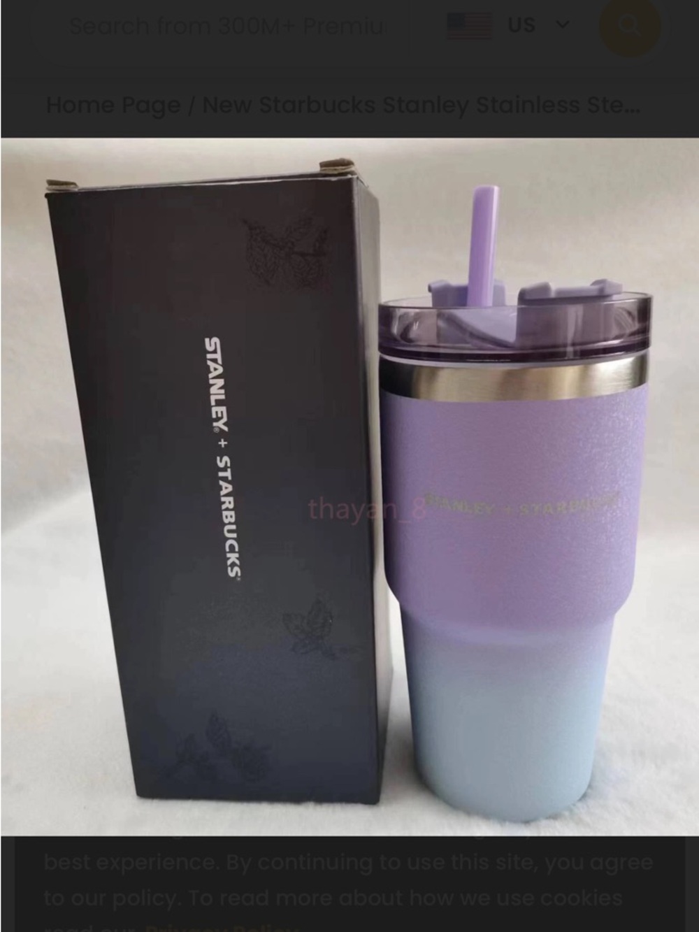 Starbucks x Stanley Lavender Ombre Tumbler 20oz coffee tea mug new - Picture 3 of 5